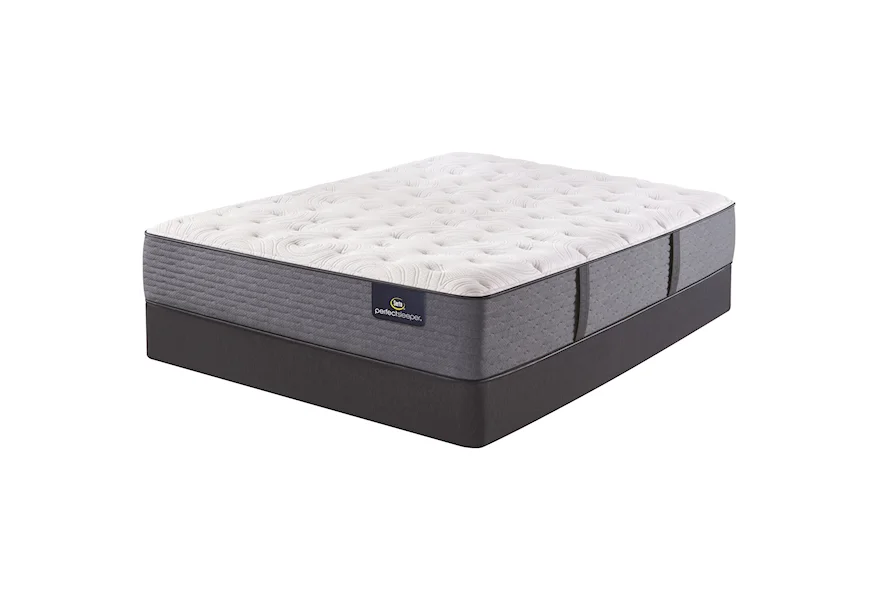 Renewed Night Extra Firm Queen 13" Extra Firm Mattress Set by Serta at Esprit Decor Home Furnishings